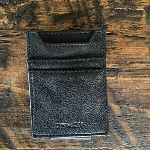 Fossil Money Clip Magnetic Front Pocket Wallet Credit Card Holder